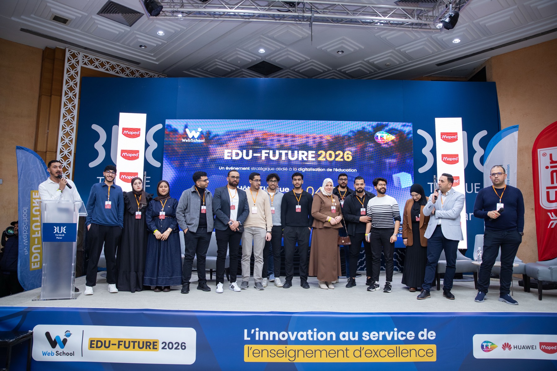 L'équipe WebSchool sur scène à l'ouverture d'Edu Future 2026.